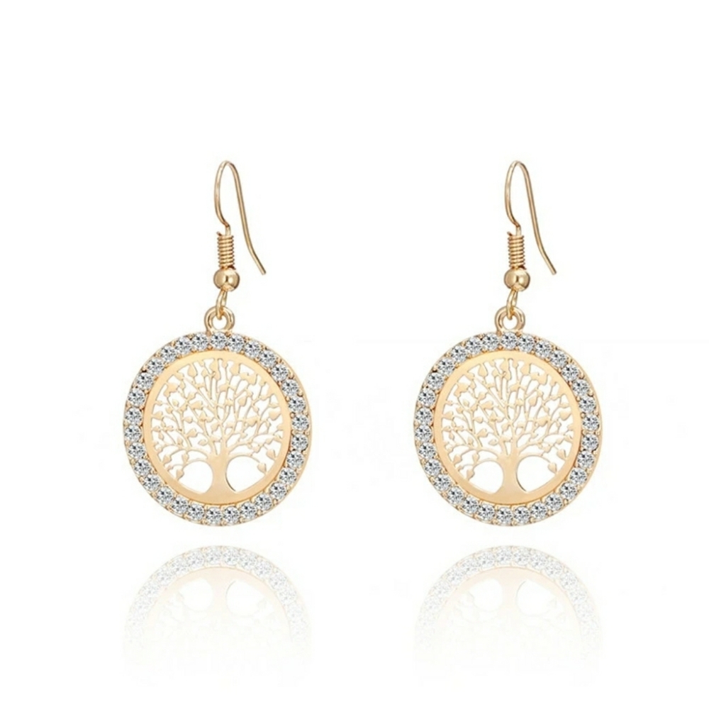 NWT Tree of Life Gold Earrings